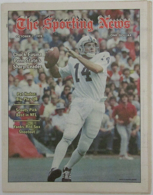 October 7, 1978 The Sporting News Newspaper Chuck Fusina Penn State