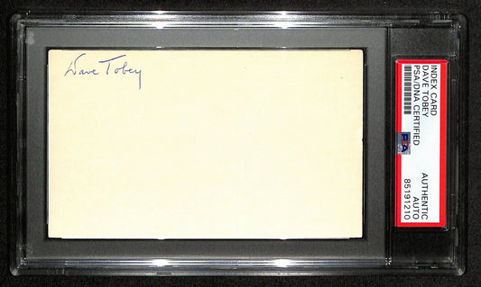 Dave Tobey HOF Signed/Auto 3x5 Index Card NBA Referree PSA/DNA 188559