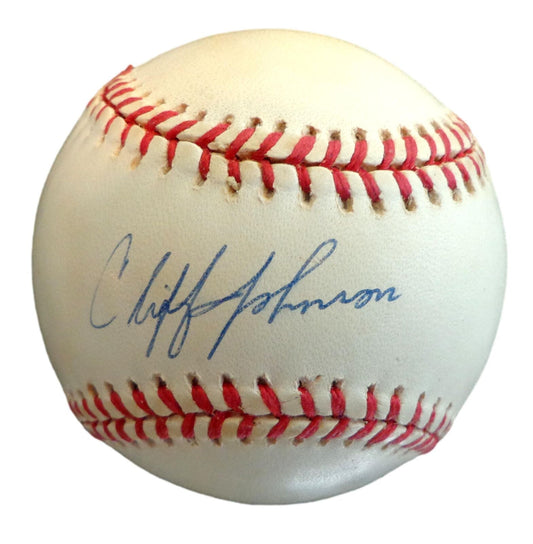 Cliff Johnson Autographed OAL Baseball Yankees Astros  JSA 180872