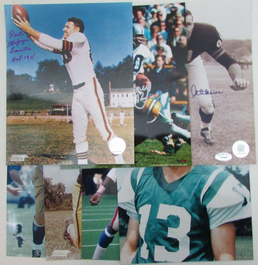 Lot of 7 Pro Football HOFers Signed 8x10 Photos incl. Maynard/Barney 157371