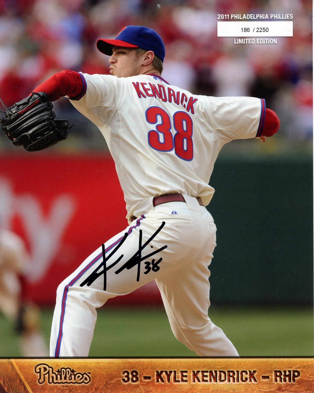 Kyle Kendrick Autographed 2011 8x10 Phillies Phan Photo