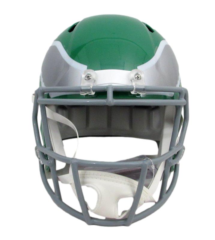 Jordan Mailata Signed/Inscr Full Size Replica Kelly Green Helmet Eagles JSA