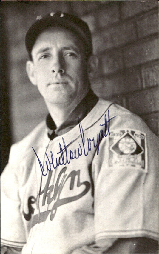 Whit Wyatt Dodgers d. 1999 Signed/Autographed 3x5  Photo 179349