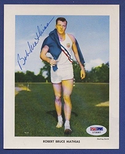 ROBERT BRUCE MATHIAS Olympics Signed 6x7 Photo PSA/DNA 133083