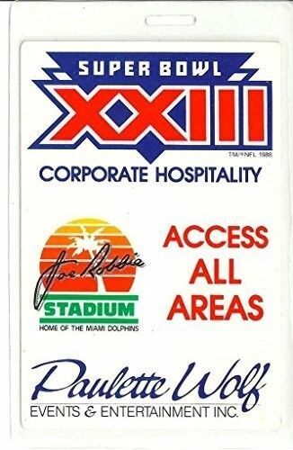 1988 Super Bowl XXIII Press Pass Bengals vs. 49ers