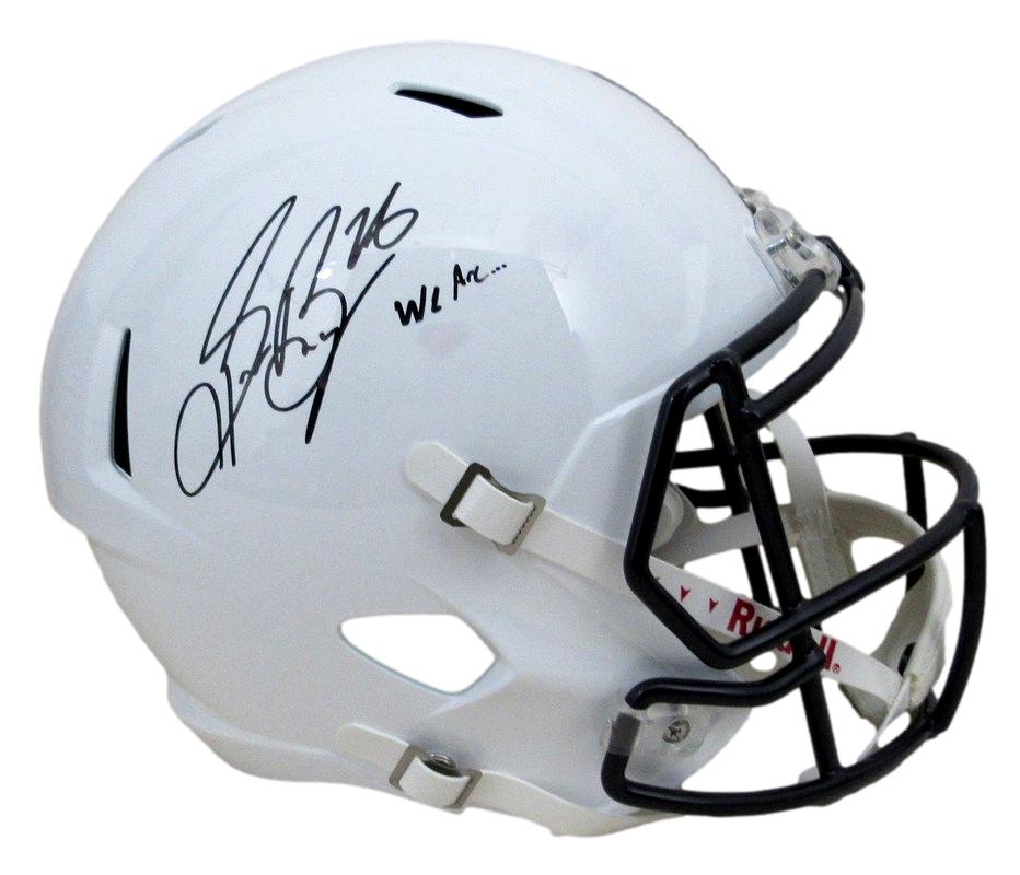 Saquon Barkley Autographed/Inscr Full Size Replica Helmet Penn State PSA/DNA 3