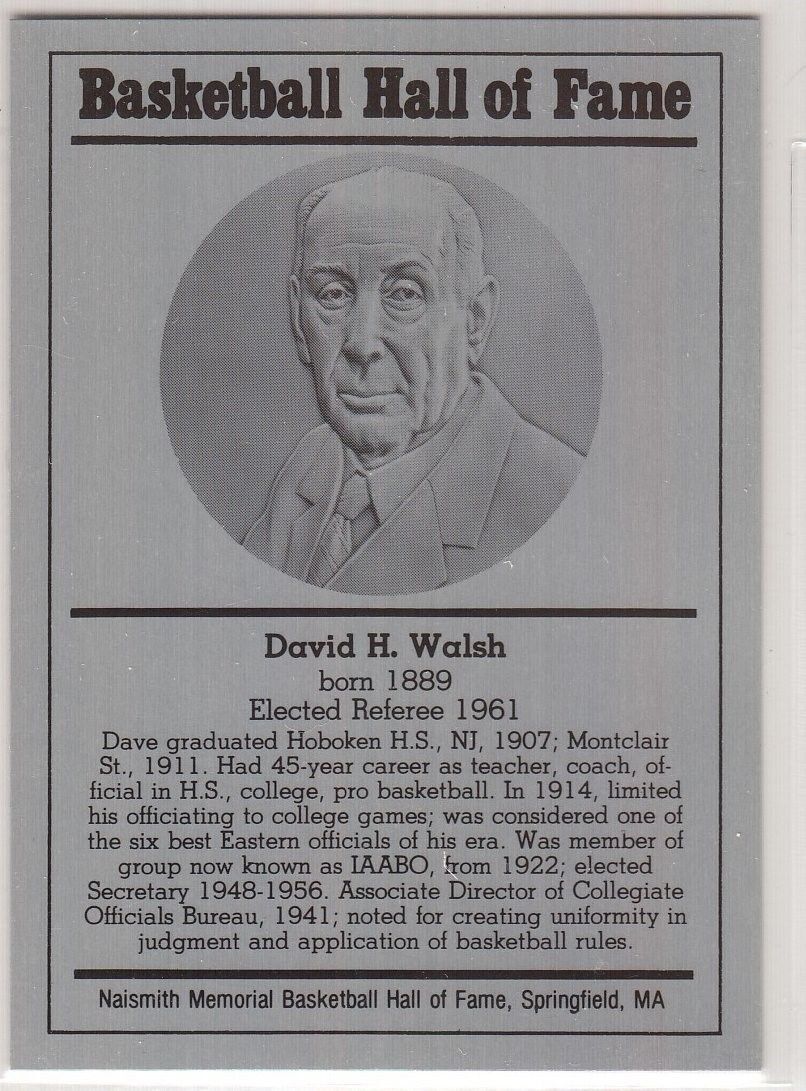 1986-2002 Basketball Hall of Fame Metallic DAVID H. WALSH Series 12 128780