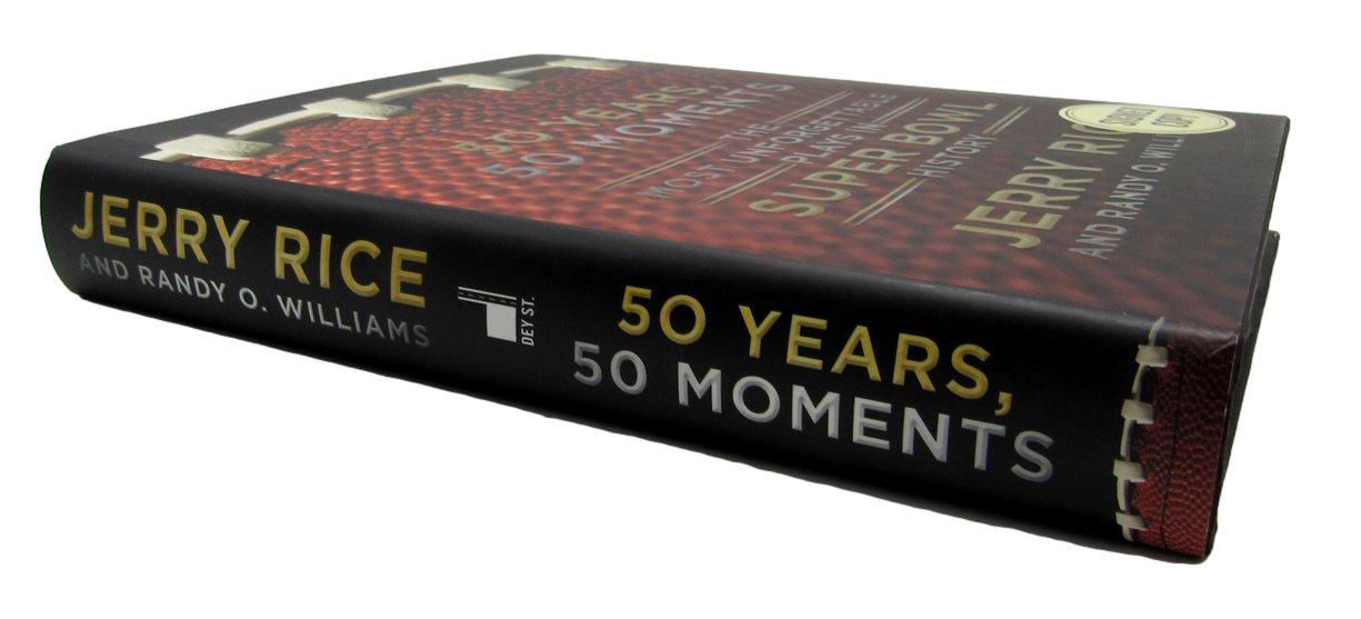 Jerry Rice Signed/Autographed Book "50 Years, 50 Moments" 49ers JSA 191010