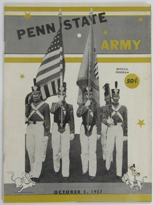 1957 Penn State Nittany Lions vs Army Football Program 137664