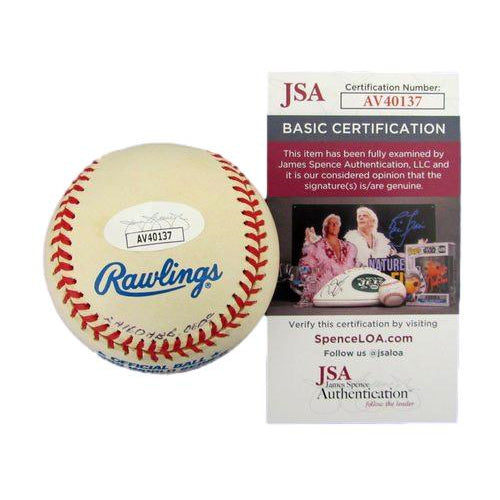 Orlando Hernandez Signed/Inscribed 1999 World Series Baseball Yankees JSA 188478