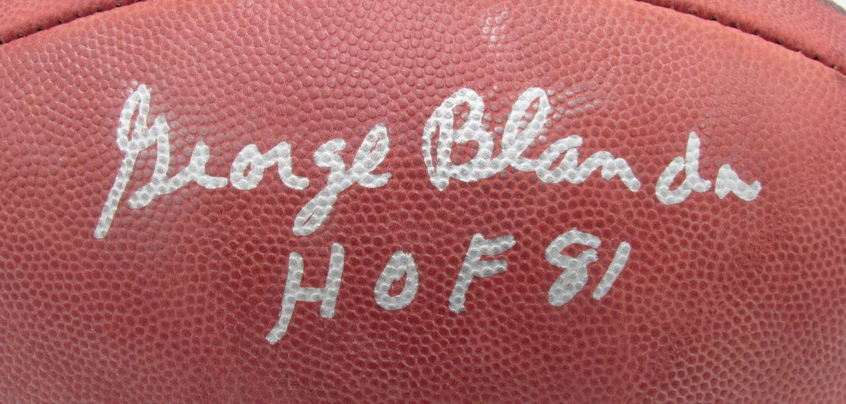 George Blanda HOF Signed/Inscribed Wilson NFL Football Raiders PSA/DNA 188955