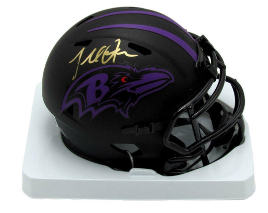 Terrell Suggs Autographed Mini Ravens Eclipse Football Helmet Beckett