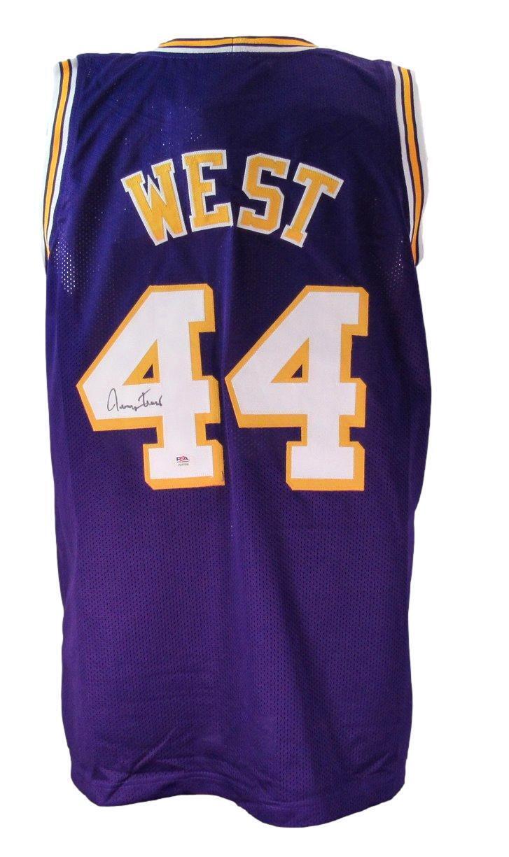 Jerry West HOF Autographed Custom Basketball Jersey Lakers PSA/DNA 177735