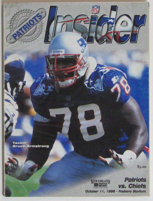 October 11, 1998 New England Patriots vs. KC Chiefs NFL Insider Program