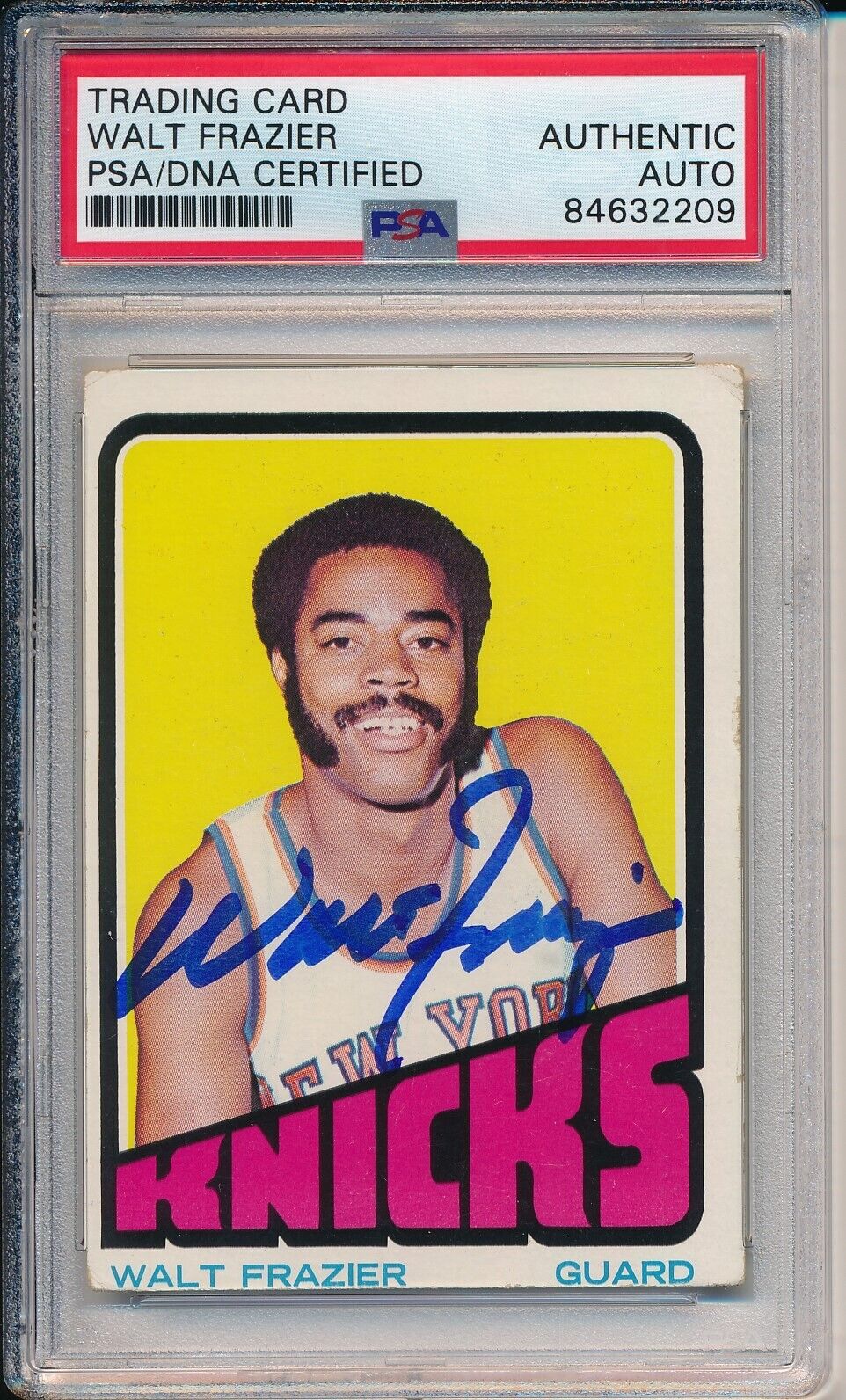 1972-73 Topps Walt Frazier HOF #60 Card Signed Knicks PSA/DNA