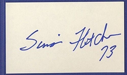 Simon Fletcher Broncos Signed/Auto 3x5 Index Card