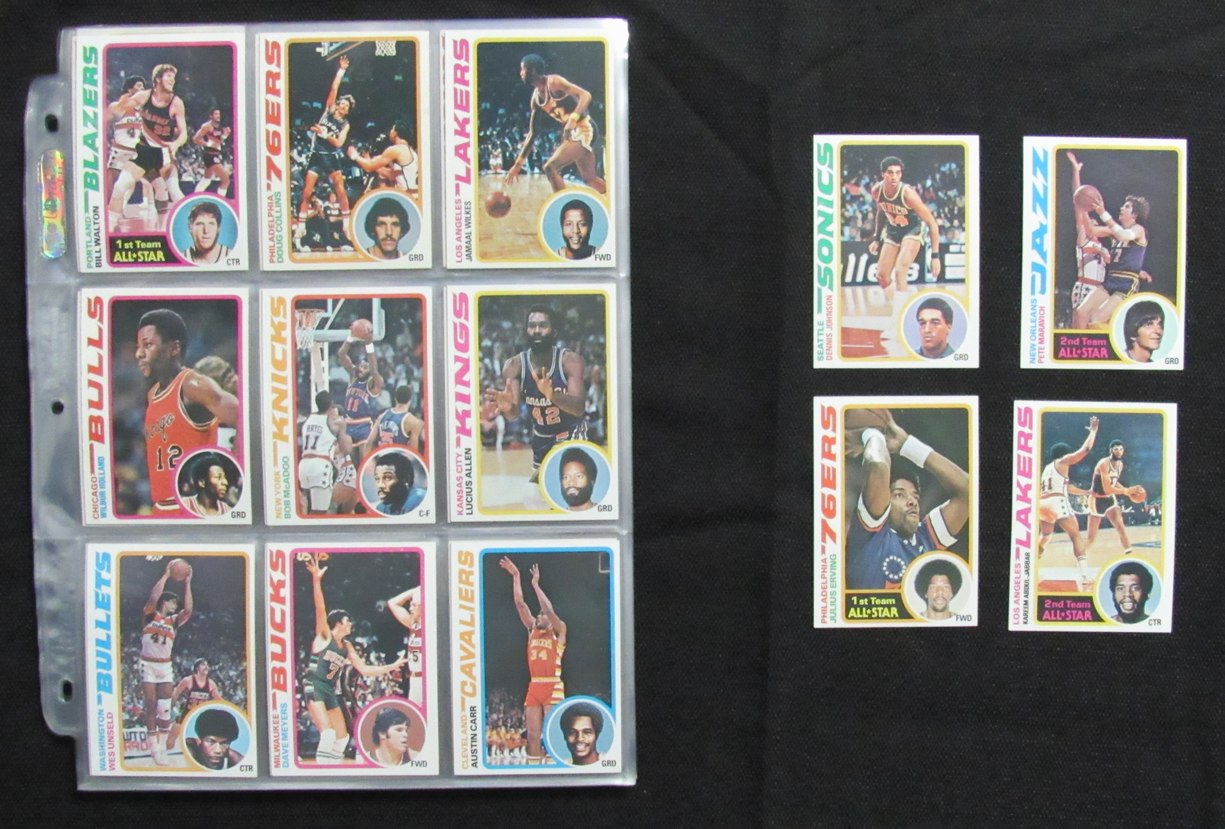 1978-79 TOPPS Basketball Complete Set (132) Erving Maravich Abdul-Jabbar 190309
