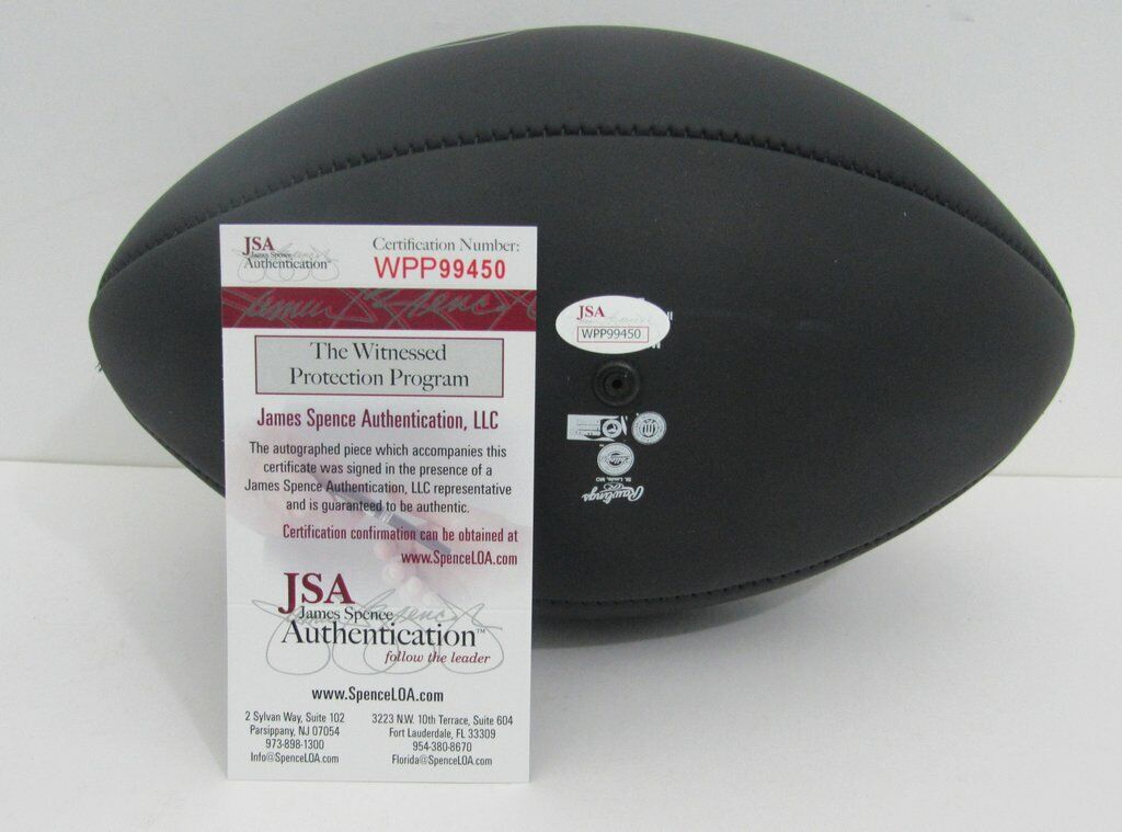 Ki-Jana Carter Penn State Signed/Auto PSU Logo Black Football JSA 138181