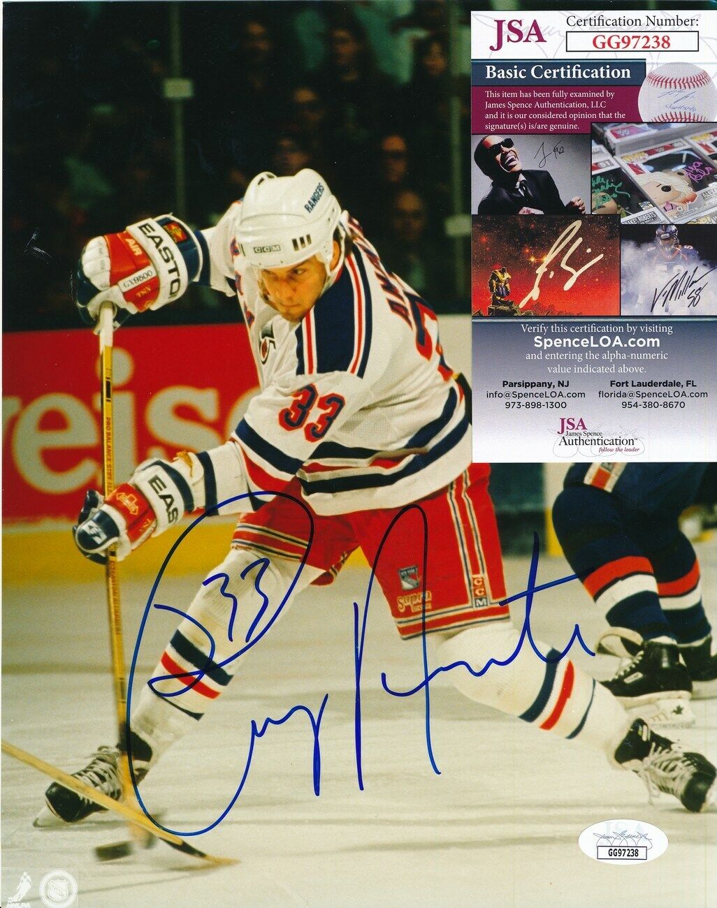Tony Amonte New York Rangers Signed/Autographed 8x10 Photo JSA 149849