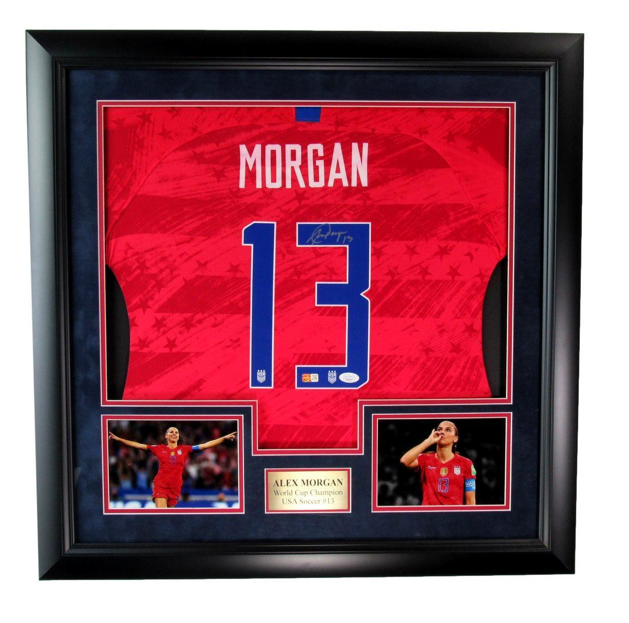 Alex Morgan Autographed Red Soccer Jersey U.S. Women's Soccer Framed JSA