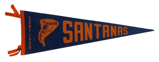 Vintage Santiago Charter School Santanas Football 26x9 Felt Pennant