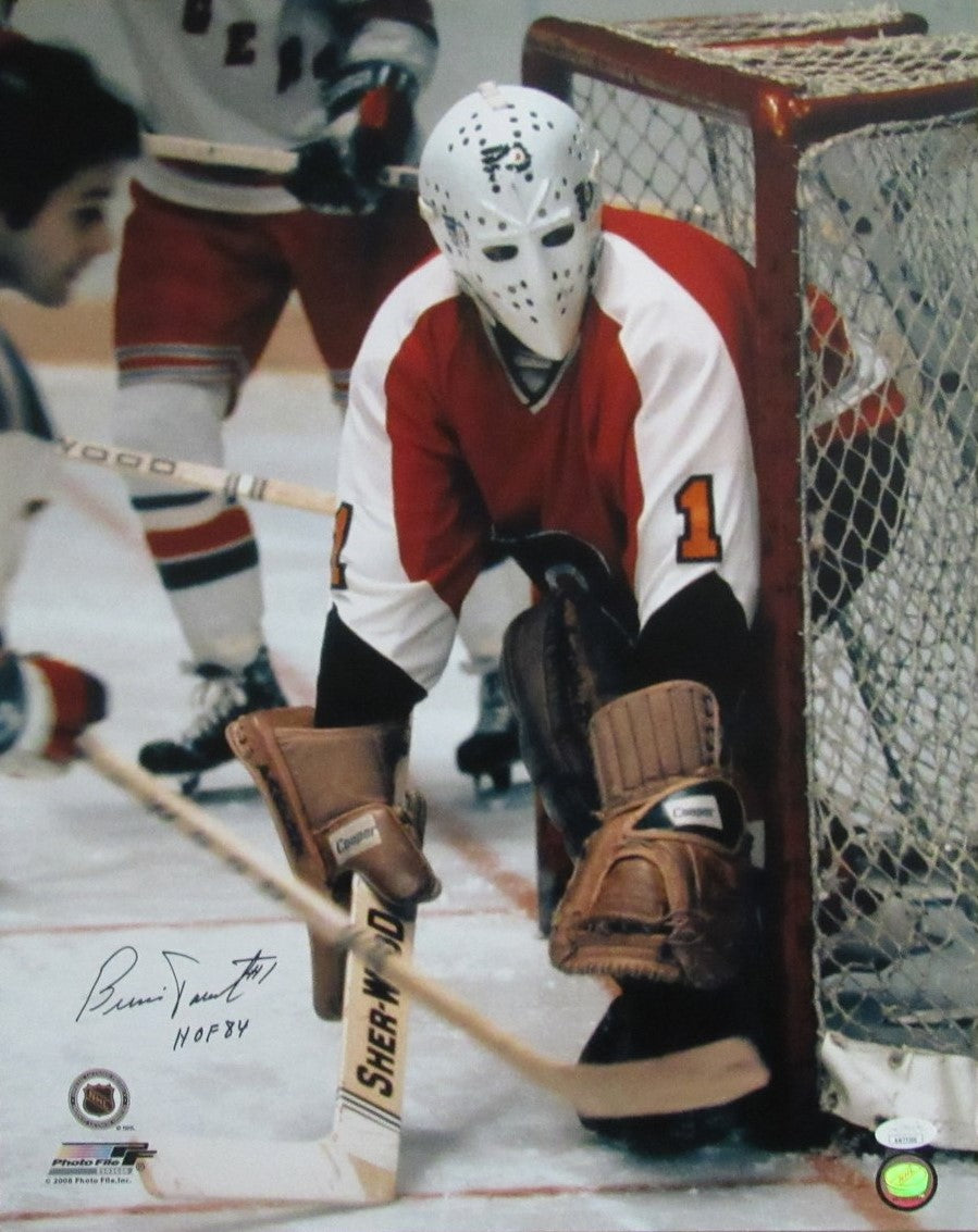 Bernie Parent HOF Signed/Inscribed 16x20 Photo Philadelphia Flyers JSA 191280