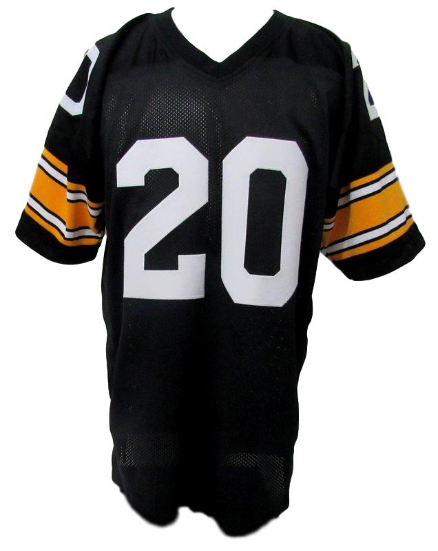 Rocky Bleier Steelers Autographed/Signed XL Black Jersey Inscribed JSA 141690