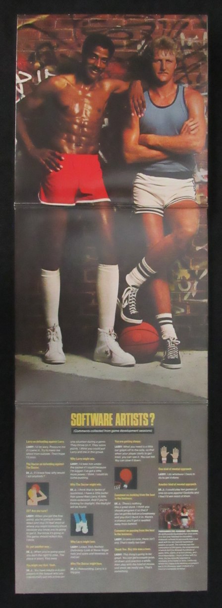 Julius Erving Larry Bird dual signed One-on-One Video Game Cover JSA/PSA 189305