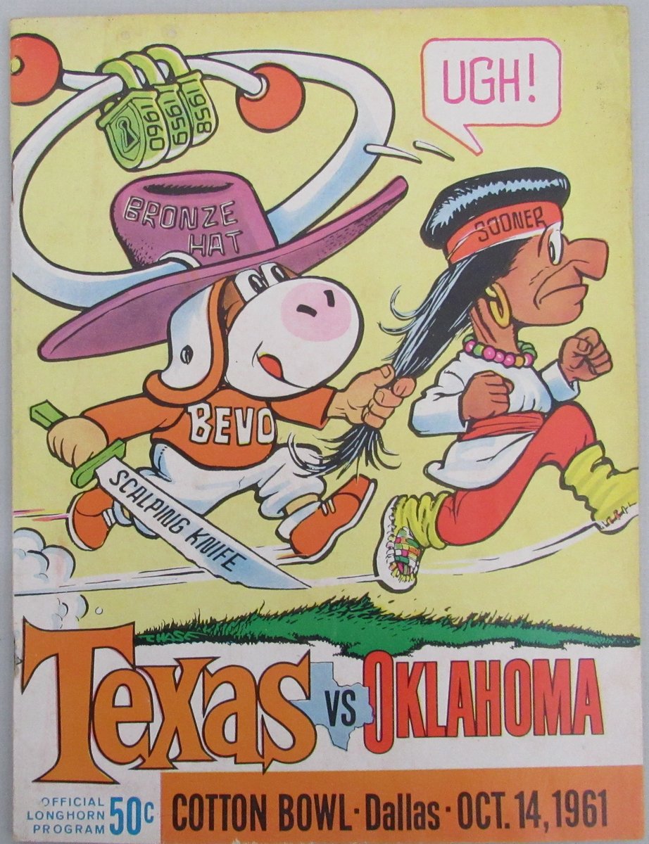 1961 Texas vs Oklahoma Game Program Signed by (50) Longhorns w/ Royal 192967