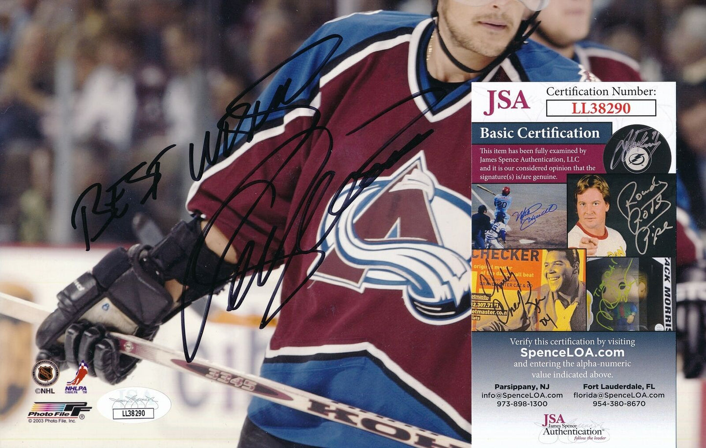 Teemu Selanne HOF Colorado Avalanche Signed/Autographed 8x10 Photo JSA 157324