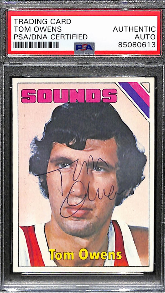 Tom Owens Autographed 1975-76 Topps Card #239 Memphis Sounds PSA/DNA 184824