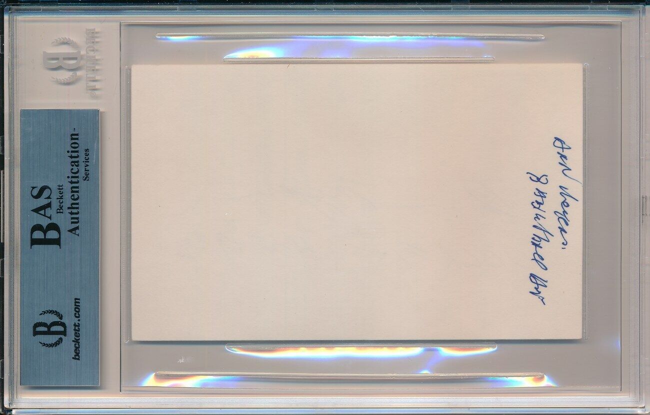 Ann Meyers UCLA HOF Signed/Inscribed 3x5 Index Card Beckett 148293