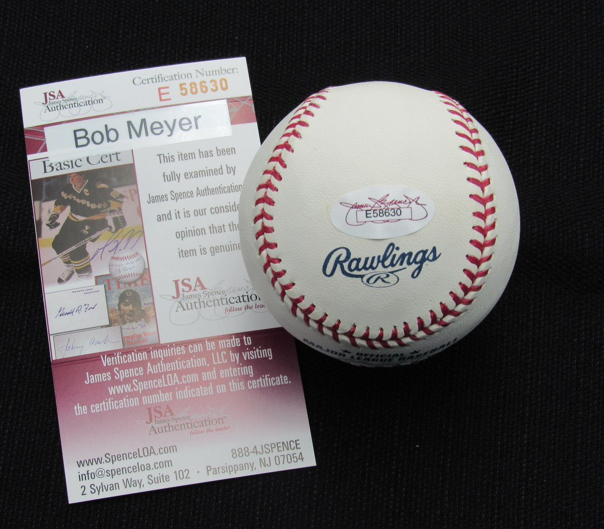 Bob Meyer Signed/Auto Yankees 100th OML Baseball JSA  186950
