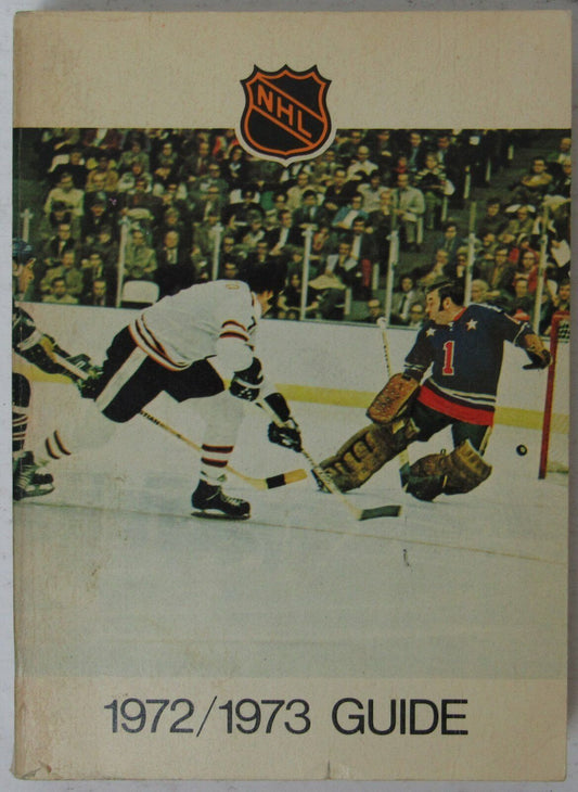 1972-1973 NHL Guide Yearbook with Esposito and Worley on the cover 144912