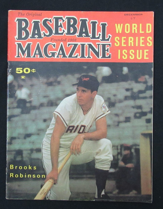 December 1964 Baseball Magazine World Series Issue Brooks Robinson Cover 185559