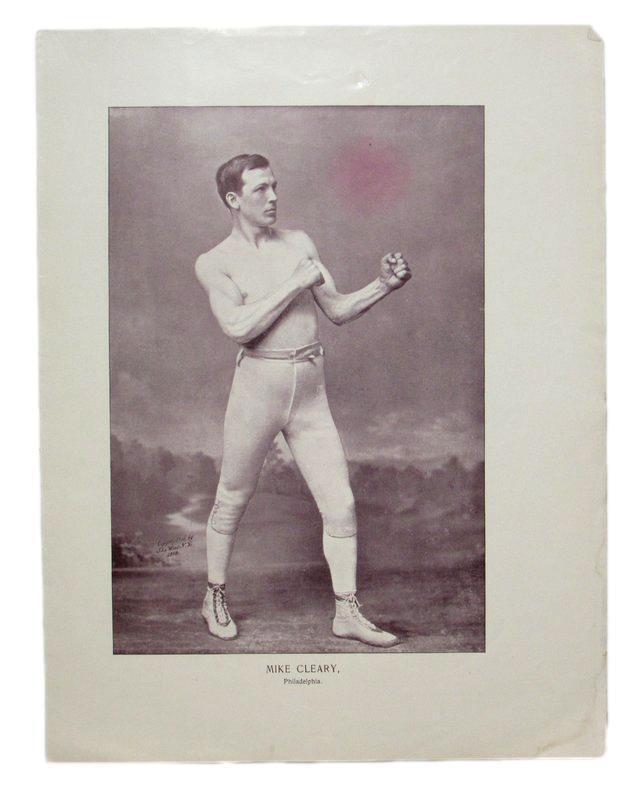 Mike Cleary Boxer 1895 Boxing Gladiators 11x15 Supplement Poster