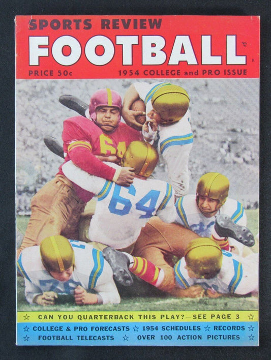 1954 Sports Review Football Magazine College and Pro Issue