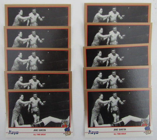 Lot of 10 Joe Louis Boxer 1991 Kayo Trading Cards #055 158135