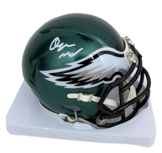 Quinyon Mitchell Signed Eagles Mini Speed Replica Helmet JSA 192986