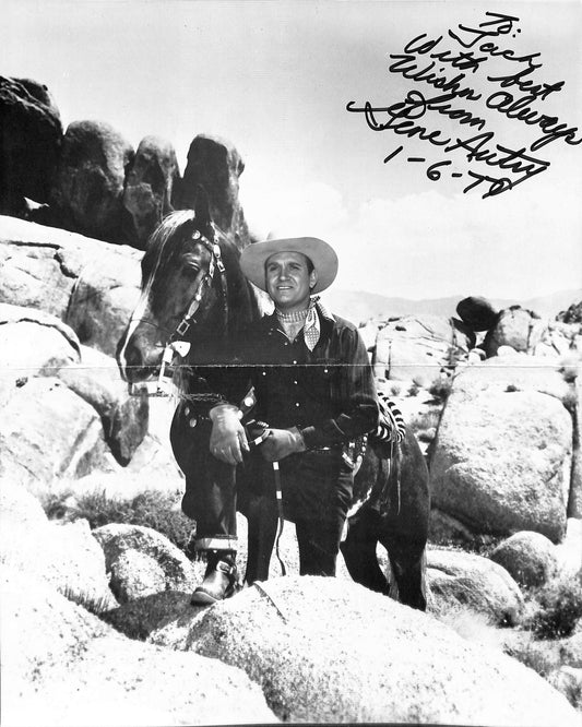 Gene Autry Signed/Inscribed 11x14 B/W Photo 180793