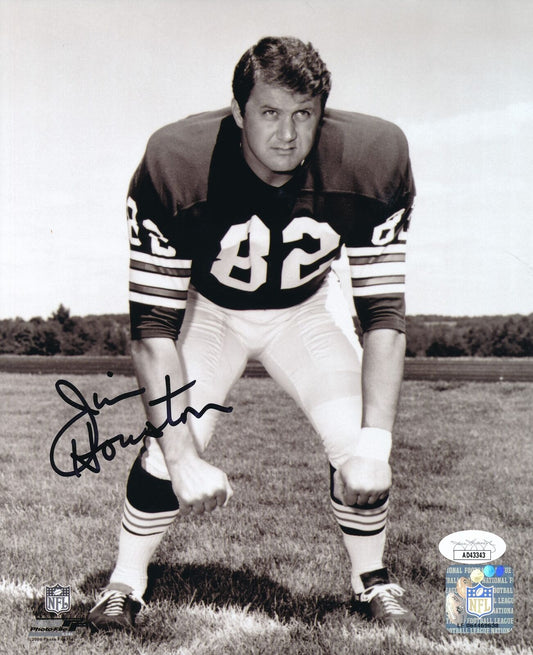 Jim Houston Autographed B/W 8x10 Photo Cleveland Browns JSA