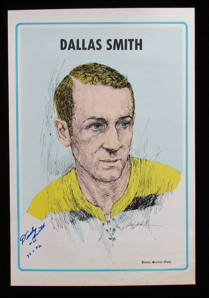 Dallas Smith Signed/Inscribed 1971 Boston Sunday Globe 14x22 Premium 186156