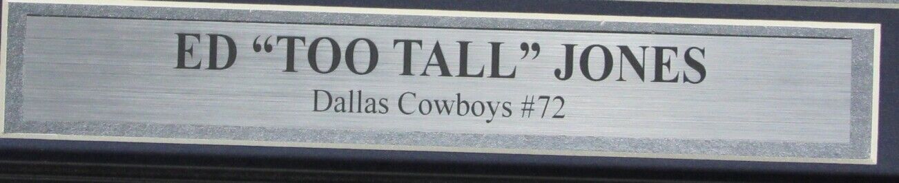 Ed "Too Tall" Jones Cowboys Signed/Autographed 8x10 Photo Framed JSA 158994