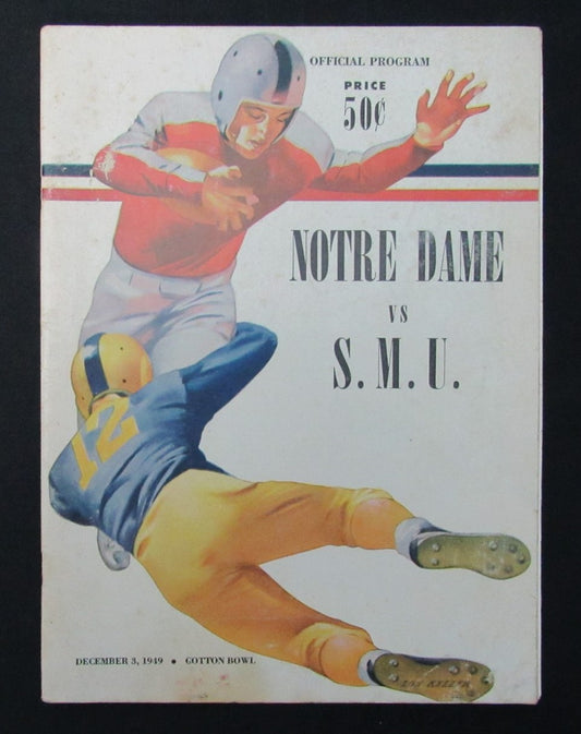 12/3/1949 Notre Dame vs.S.M.U. College Program 185944