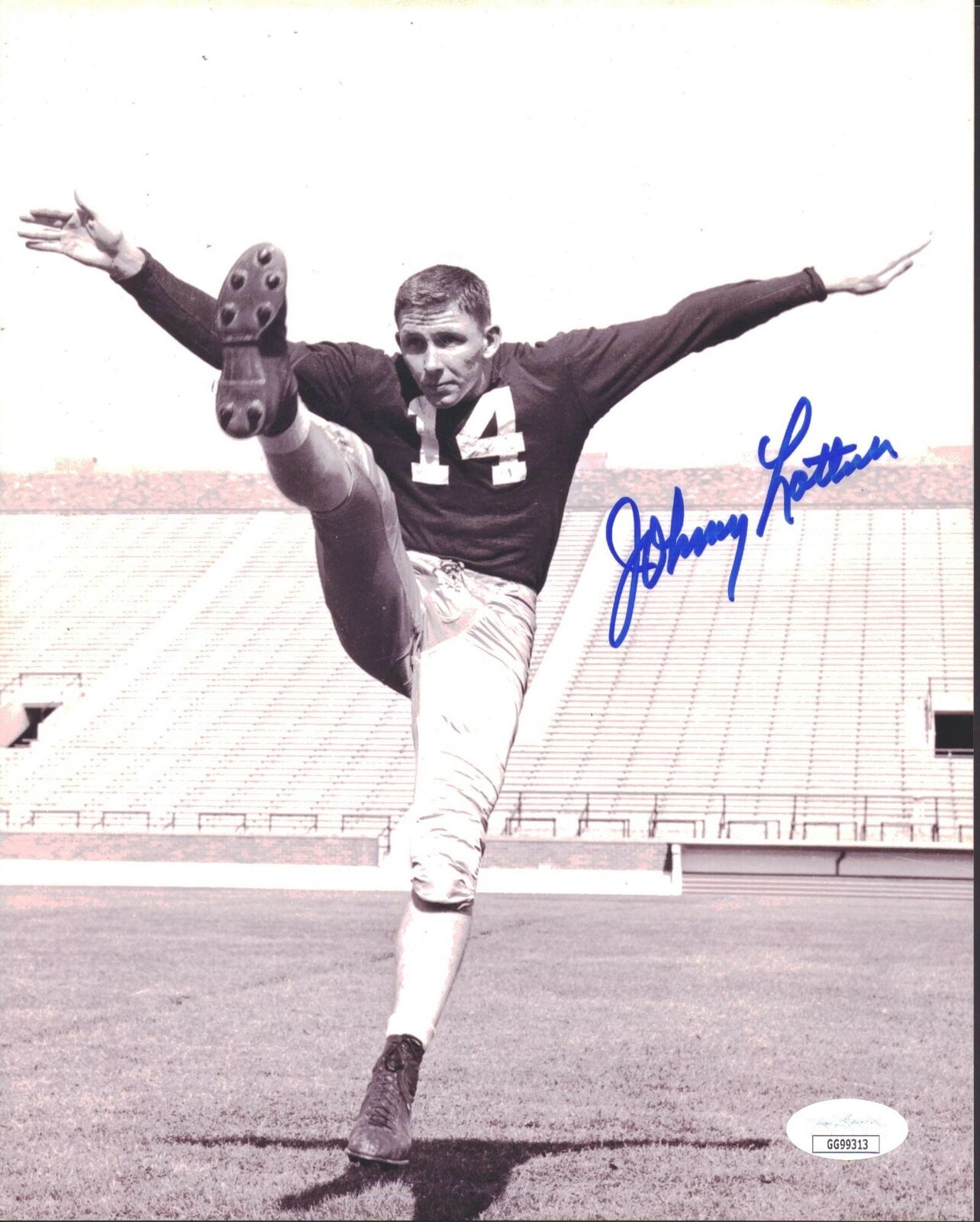 Johnny Lattner Notre Dame Heisman Signed/Autographed 8x10 B/W Photo JSA 151789