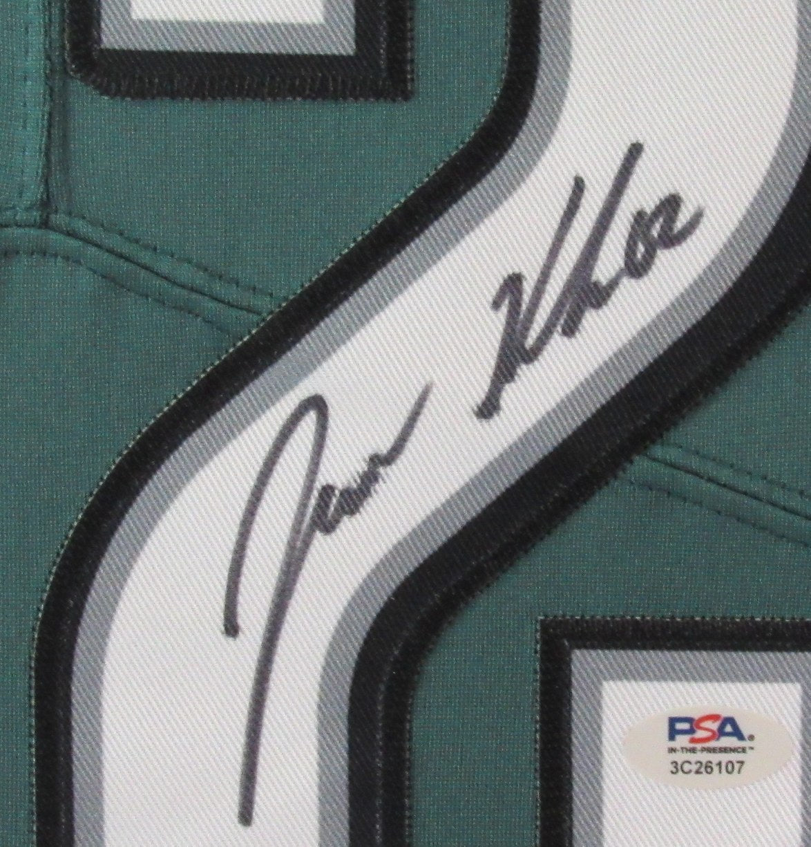 Jason Kelce Signed/Auto Green Philadelphia Eagles Jersey Framed PSA/DNA 189798