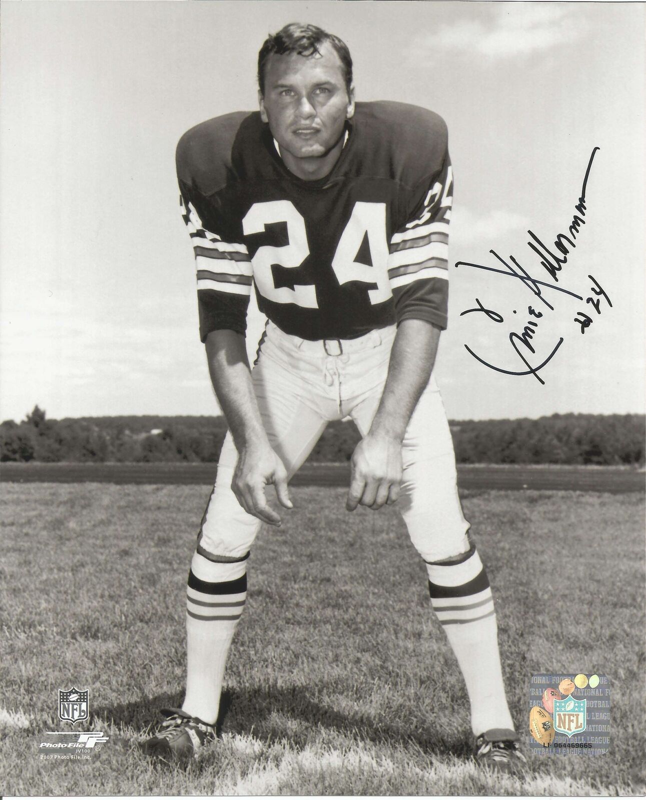 Ernie Kellerman Cleveland Browns Signed/Autographed 8x10 B/W Photo JSA 150364