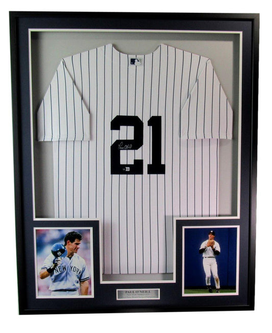 Paul O'Neill Autographed Baseball Jersey New York Yankees Framed Beckett 181964