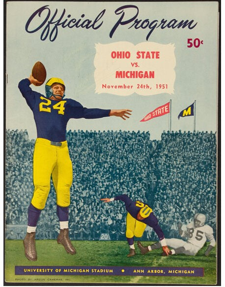 Vintage 11/24/1951 Michigan vs Ohio State Football Program - The Game 188732