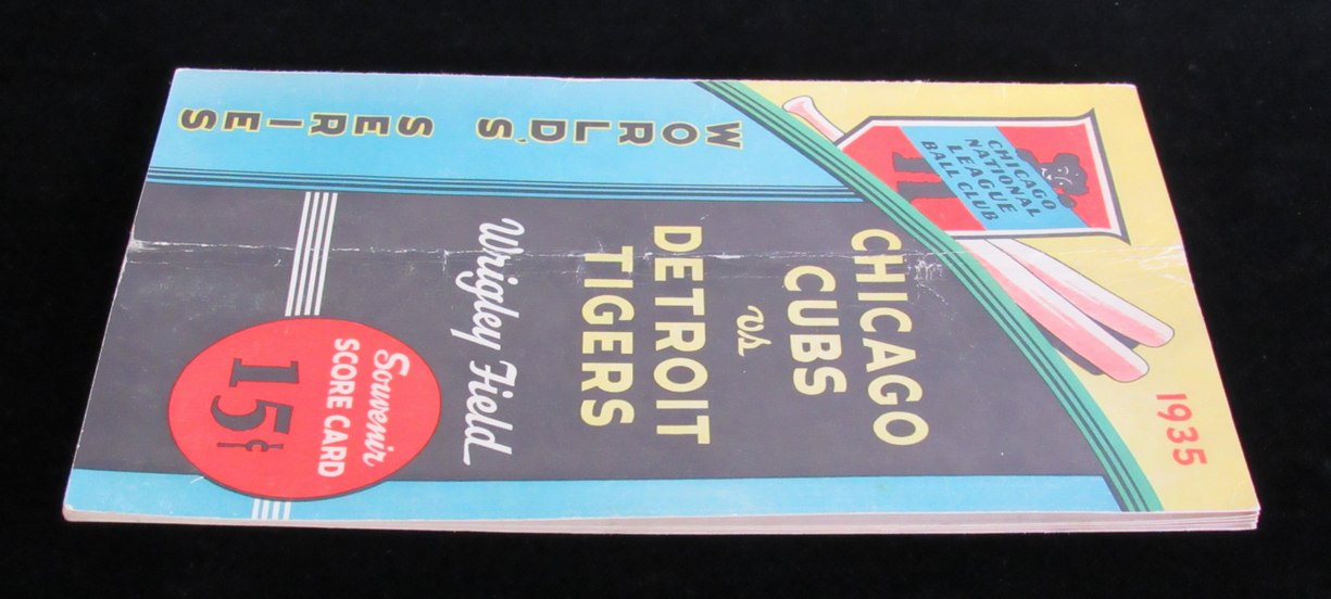 1935 World Series Scorecard Chicago Cubs vs. Detroit Tigers Wrigley Field 193294